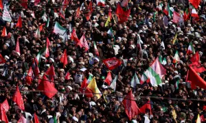 Huge crowds throng Tehran for Khamenei funeral ceremonies