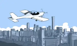 A small plane hit Beijing's tallest tower. What happened?