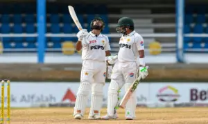 Abdullah's ton, Babar's unbeaten 86 put Pakistan in control against West Indies Abdullah's ton, Babar's unbeaten 86 put Pakistan in control against West Indies