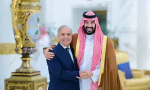 PM arrives in Saudi Arabia for talks with Saudi Crown Prince