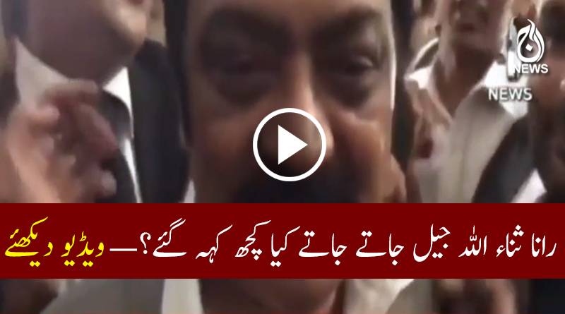 Rana Sanaullah Talk in ANF custody
