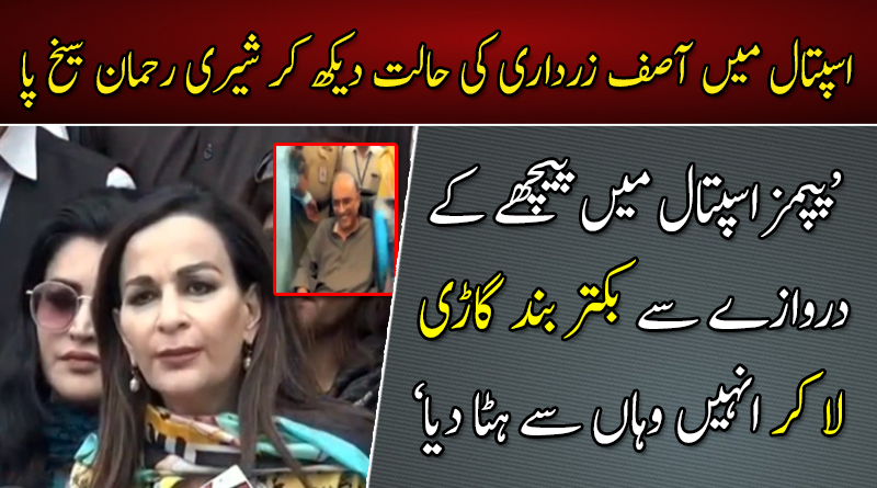 اسپتال میں آصف زرداری کی حالت دیکھ کر شیری رحمان سیخ پا