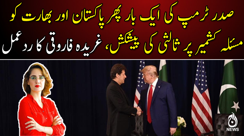 صدر ٹرمپ کی ایک بار پھر  ثالثی کی  پیشکش، غریدہ فاروقی کا ردعمل