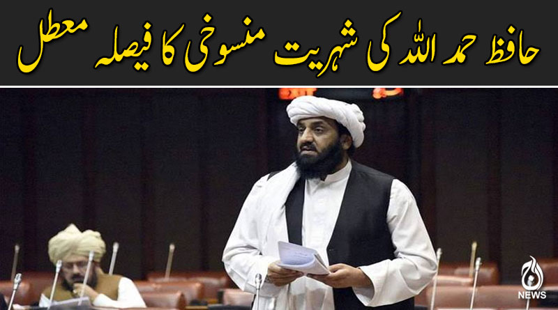 حافظ حمد اللہ کی شہریت منسوخی کا فیصلہ معطل