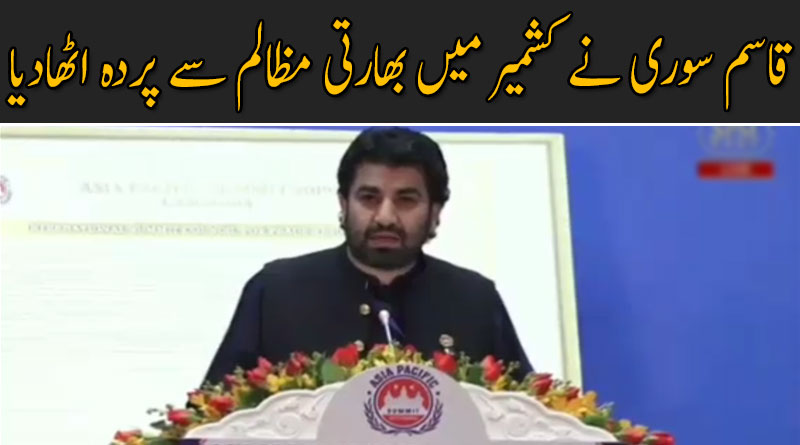 ایشیائی پیسیفک سمٹ میں قاسم سوری نے کشمیر میں بھارتی مظالم سے پردہ اٹھادیا