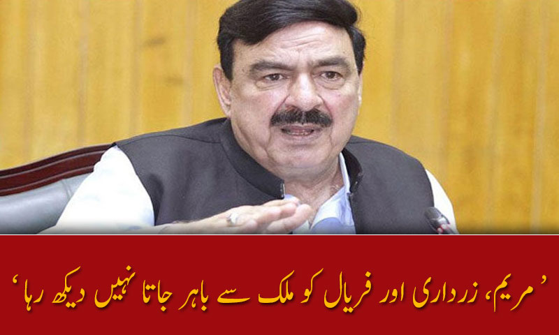 مریم، زرداری اور فریال کو ملک سے باہر جاتا نہیں دیکھ رہا ؛ شیخ رشید