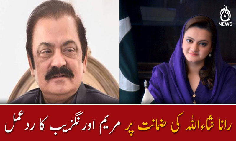 رانا نثاءاللہ کی ضمانت پر مریم اورنگزیب کا ردعمل