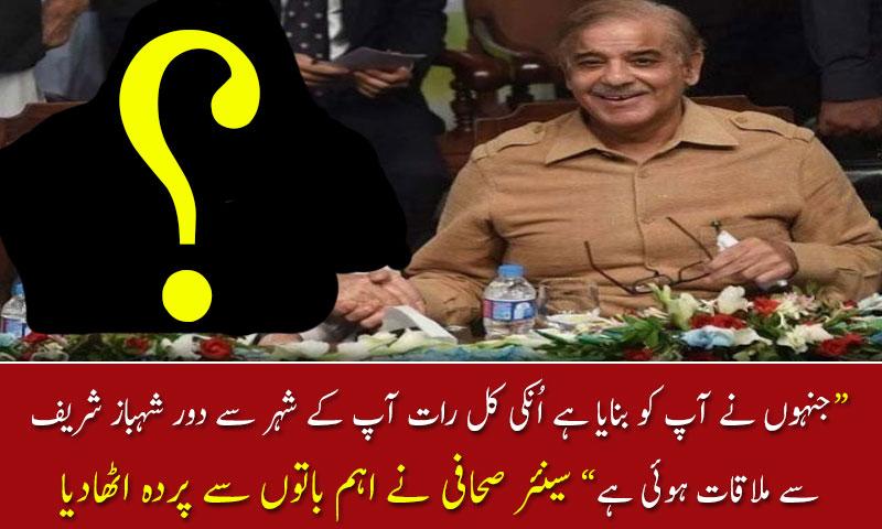 "جنہوں نے آپ کو بنایا ہے اُنکی کل رات آپ کے شہر سے دور شہباز شریف سے ملاقات ہوئی ہے"