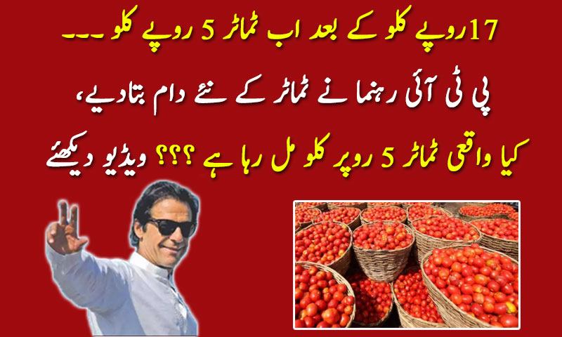 سترہ روپے کلو کے بعد اب ٹماٹر پانچ روپے کلو
