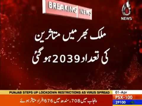 Mulk bhar main corona mutasireen ki tadad 2039 hogaye