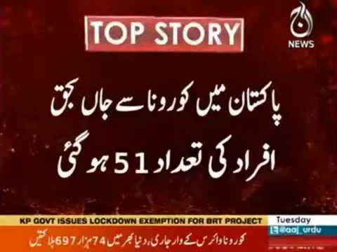Pakistan main corona say jaan bahaq  afrad ki tadad 51 hogaye