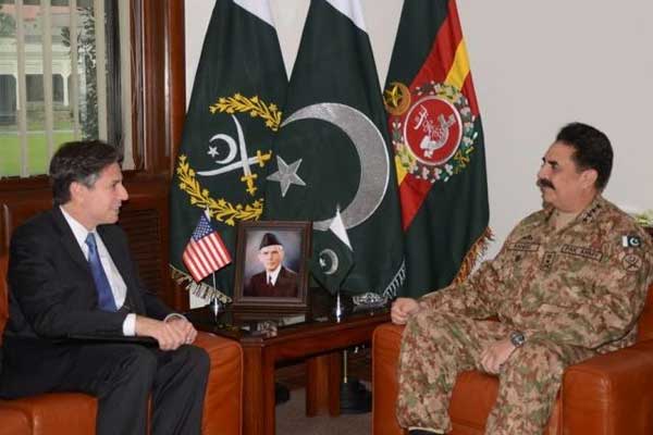 آرمی چیف سے امریکی نائب وزیر خارجہ کی ملاقات