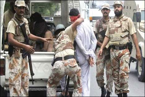 رینجرز کارروئی میں کالعدم تنظیم کے چار دہشت گرد گرفتار