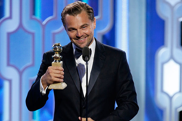 گولڈن گلوب ایوارڈز، لیونارڈوڈی کیپریو بہترین اداکار قرار