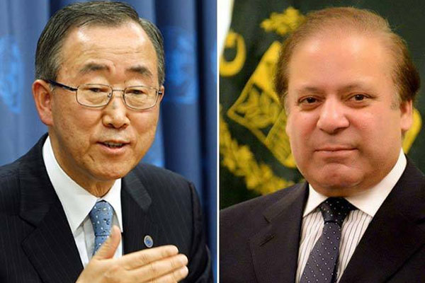 وزیراعظم کواقوام متحدہ کے سیکریٹری جنرل کاٹیلیفون