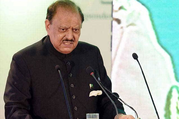 پاکستان کےجوہری ہتھیارملک کی سلامتی کیلئےہیں،ممنون حسین
