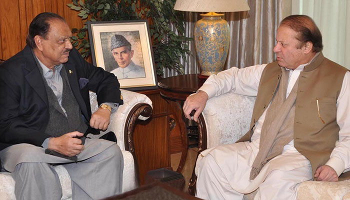 صدرممنون حسین سے وزیراعظم نوازشریف کی ملاقات