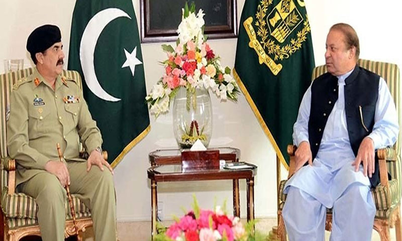 وزیر اعظم نواز شریف اور آرمی چیف کے درمیان ملاقات