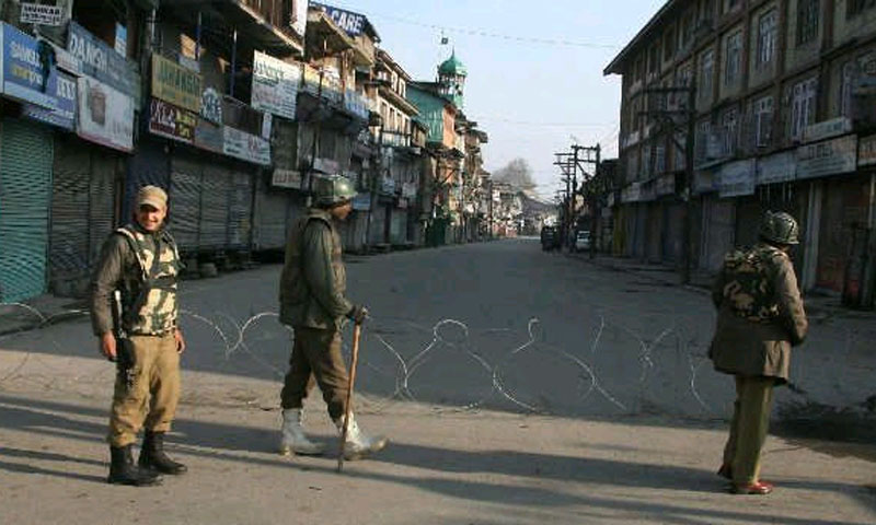 کشمیری پنڈتوں اور فوجی افسران کی علیحدہ کالونیوں کیخلاف ہڑتال