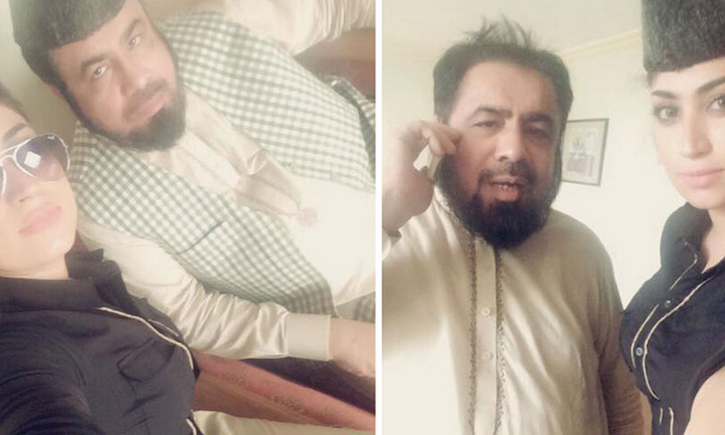 مفتی عبدالقوی کی قندیل بلوچ کیساتھ سیلفیوں کی دھوم
