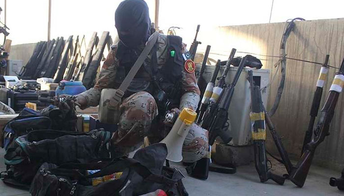 کراچی:رینجرز کی کارروائی،بڑی تعداد میں اسلحہ برآمد