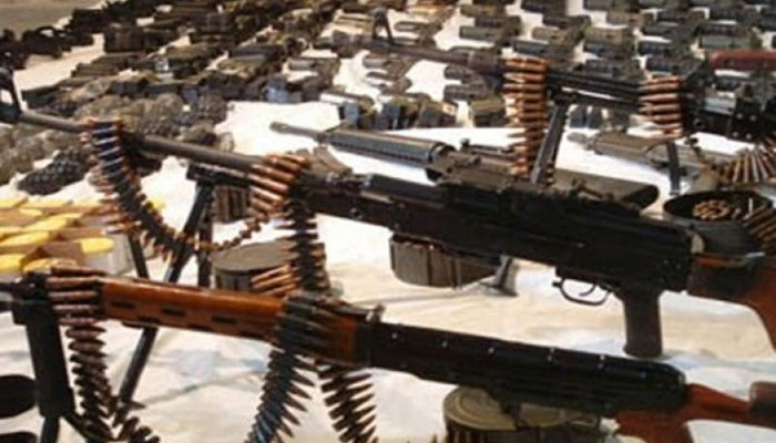 گوجرانوالہ:سیکیورٹی فورسزکی کارروائی، بڑی تعداد میں اسلحہ برآمد