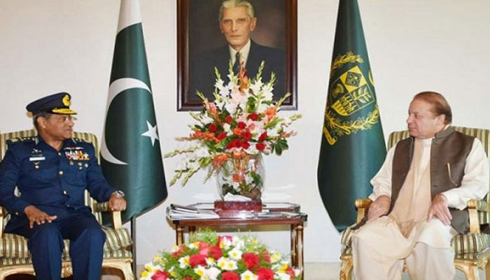 وزیراعظم نواز شریف سےایئرچیف مارشل سہیل امان کی ملاقات