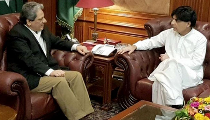 وفاقی وزیر داخلہ چوہدری نثار کی گورنر سندھ سے ملاقات