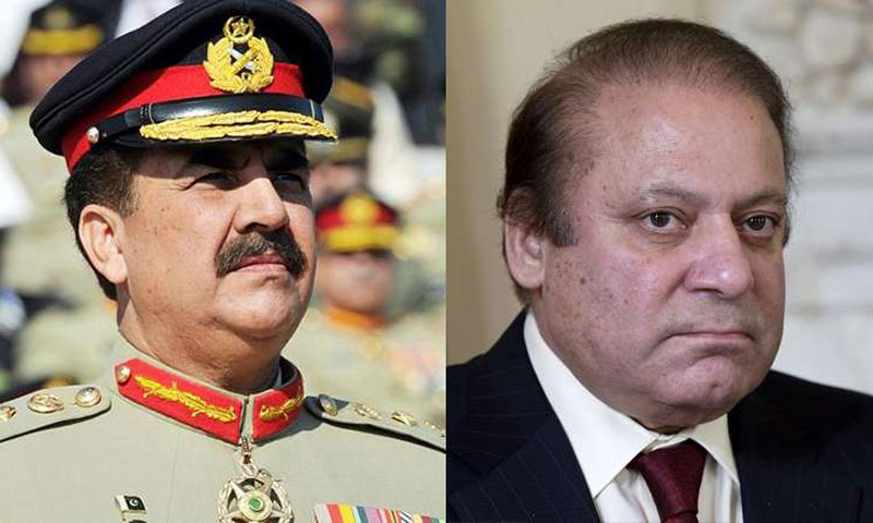 وزیراعظم نوازشریف کا آرمی چیف کو ٹیلی فون، اہم امور پر گفتگو