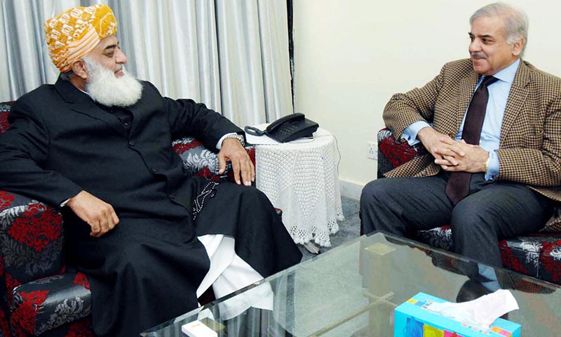 وزیراعلیٰ پنجاب شہبازشریف سے مولانا فضل الرحمان کی ملاقات