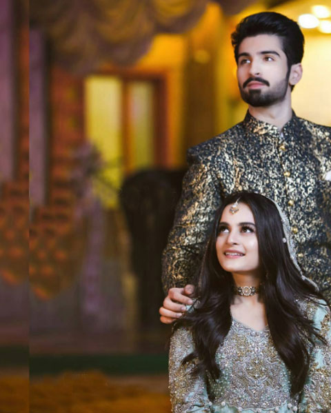 ایمن اور منیب کی منگنی کی خوبصورت تصاویر