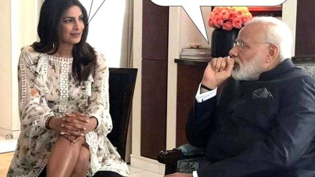 پرینکا چوپڑا کی مودی سے ملاقات کے دوران کیا بات ہوئی ہوگی؟