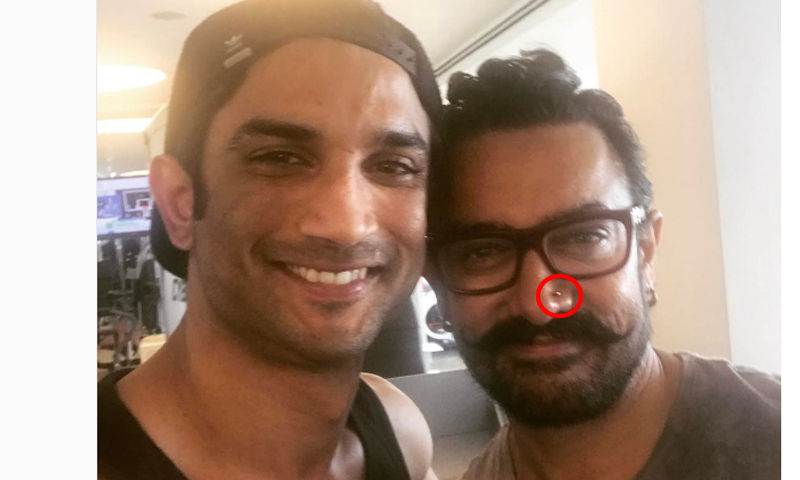 عامر خان نے ناک چھیدوالی