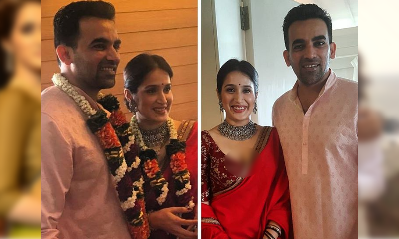 ظہیر خان اور 'چک دے انڈیا' کی اداکارہ سگاریکا گھٹگے ایک ہوگئے