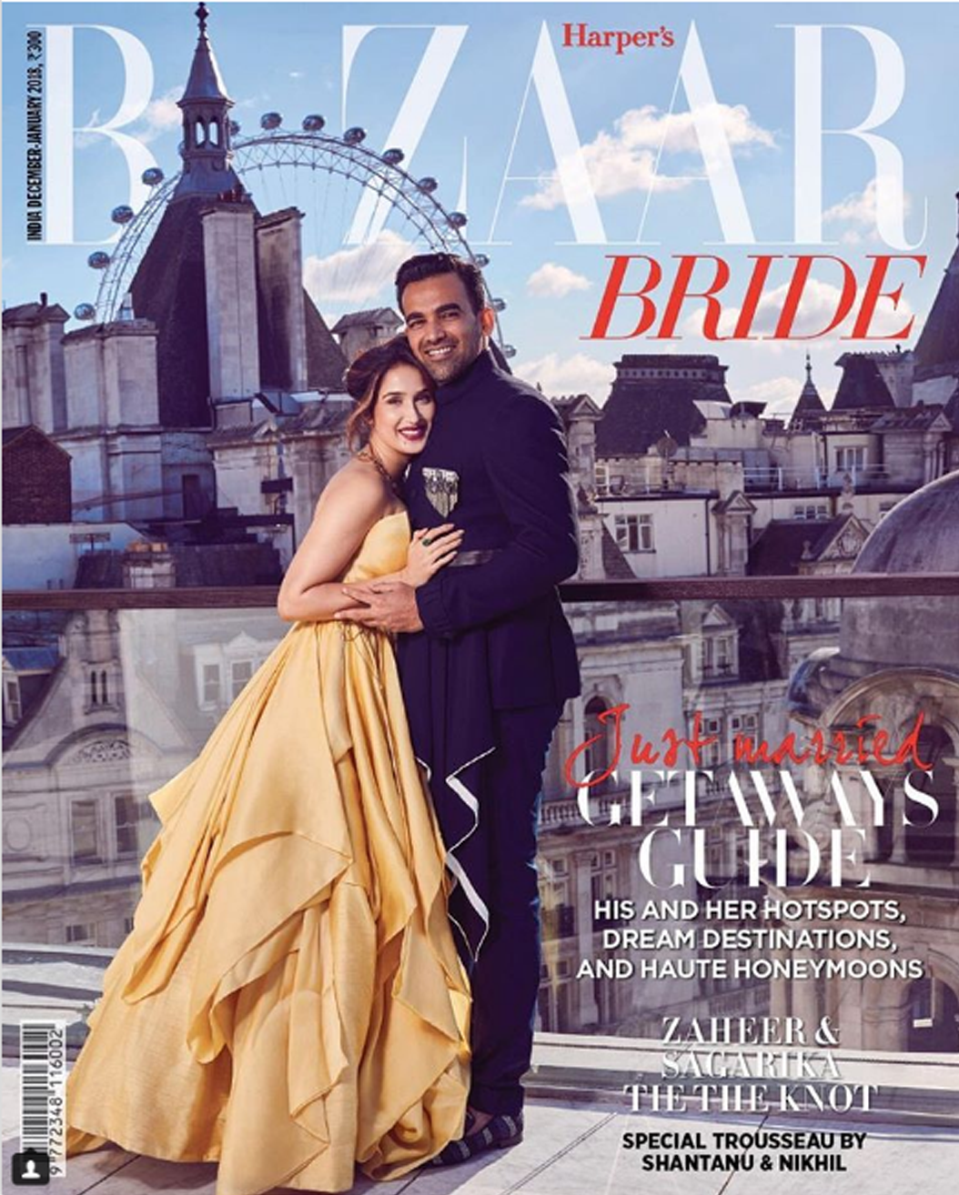 ظہیر خان اور سگاریکا گھٹگے کا فوٹوشوٹ سوشل میڈیا پر وائرل