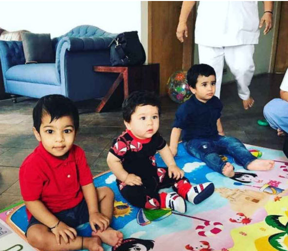 کرینہ اور سیف کے بیٹے تیمور کی تصاویر وائرل