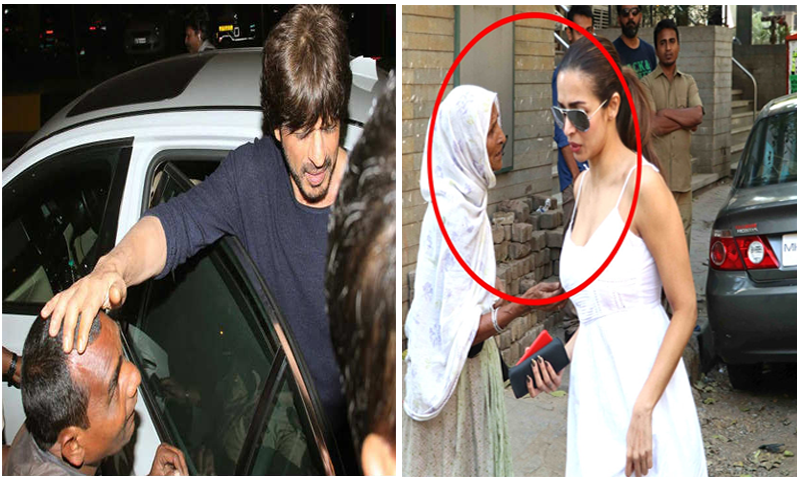 بولی وڈ سُپر اسٹارز کا بھکاریوں کے ساتھ رویہ