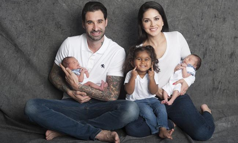 سنی لیونی کے گھر جڑواں بچوں کی پیدائش