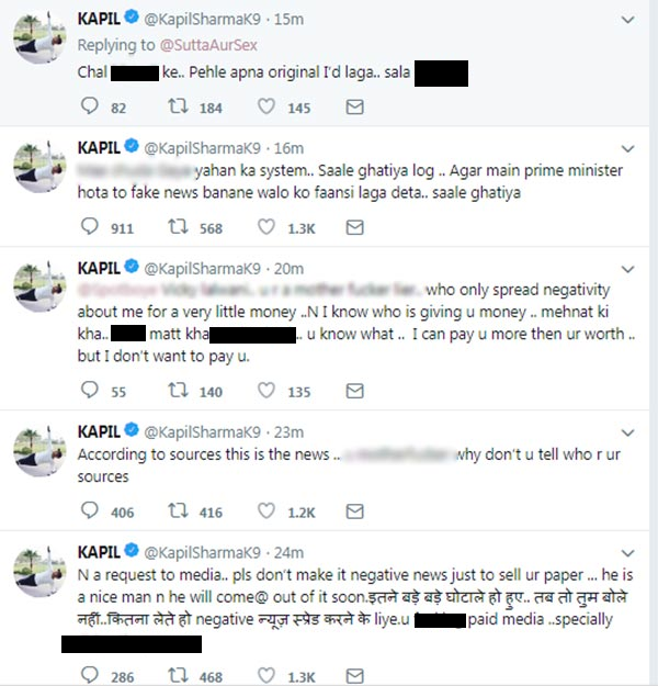 سلمان خان کی سزا کیخلاف کپل شرما گالم گلوچ پر اتر آئے