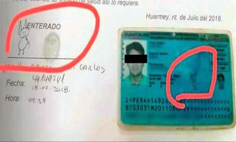 گرفتار شخص کے عجیب و غریب دستخط وائرل