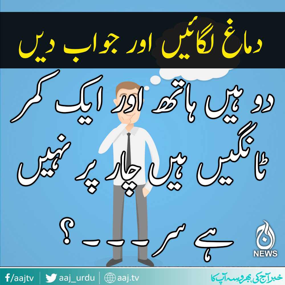 سوچ کر جواب دیجیئے  ۔ ۔ ۔ ؟