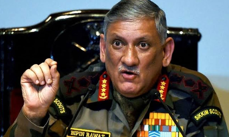 بھارتی آرمی چیف بھی مودی کی زبان بولنے لگے