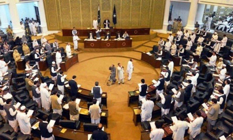 خیبر پختونخوا اسمبلی کا اجلاس ایک بار پھر ہنگامہ آرائی کی نذر،اپوزیشن کا احتجاج