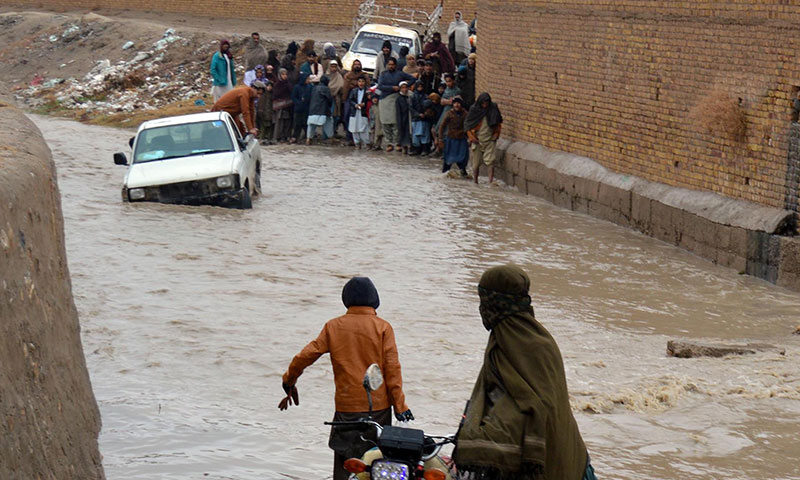 بلوچستان میں بارش،نشیبی علاقےزیر آب ، ندی نالوں میں طغیانی کا خدشہ