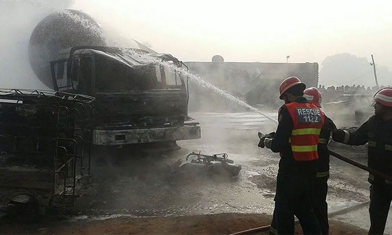فیروزوالا میں ایل پی جی گیس سے بھرا کنٹینردھماکے سے پھٹ گیا