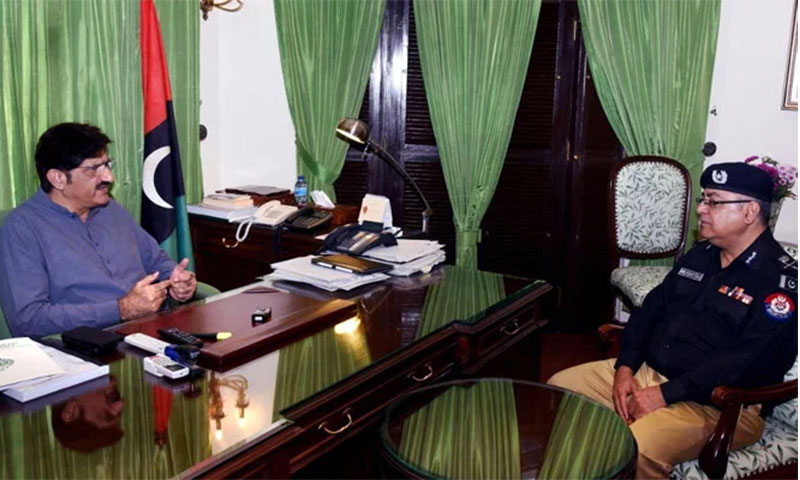 وزیراعلیٰ سندھ مراد علی شاہ سے نئے آئی جی پولیس مشتاق مہر کی ملاقات