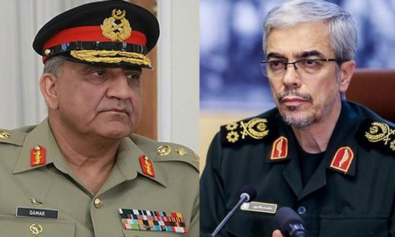 آرمی چیف کا ایرانی مسلح افواج کے سربراہ سے ٹیلیفونک &nbsp;رابطہ
